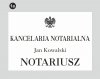 Tablica dla kancelarii notarialnej wzór 1a